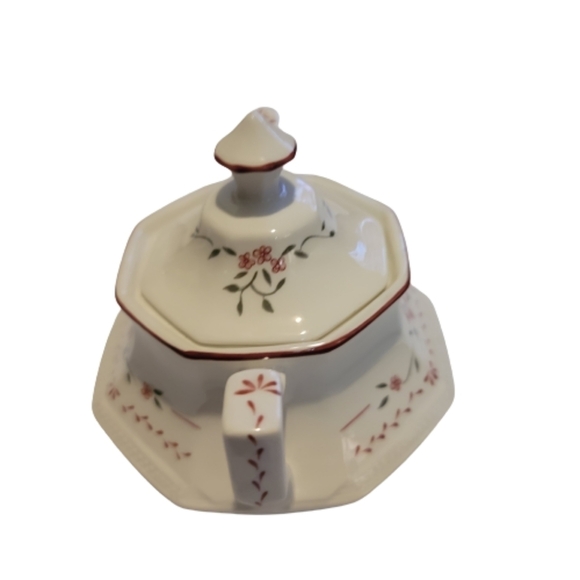 Sugar bowl JOHNSON BROTHERS MADISON LIDDED SUGAR BOWL floral pink floral vintage - Picture 4 of 10